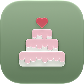 Together app icon: a three-tier wedding cake with a heart on top